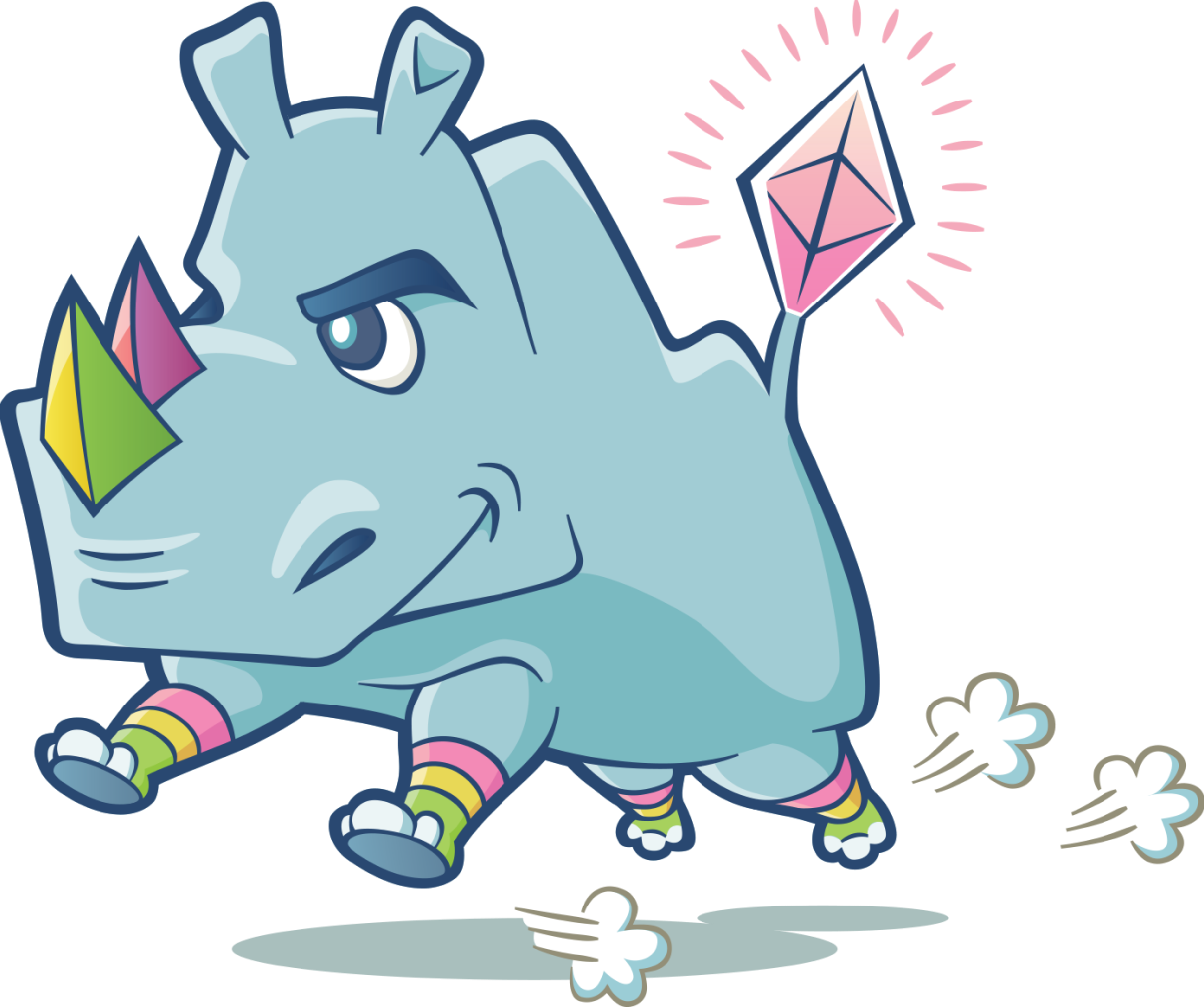 Image of the Rhino mascot for the staking launchpad.